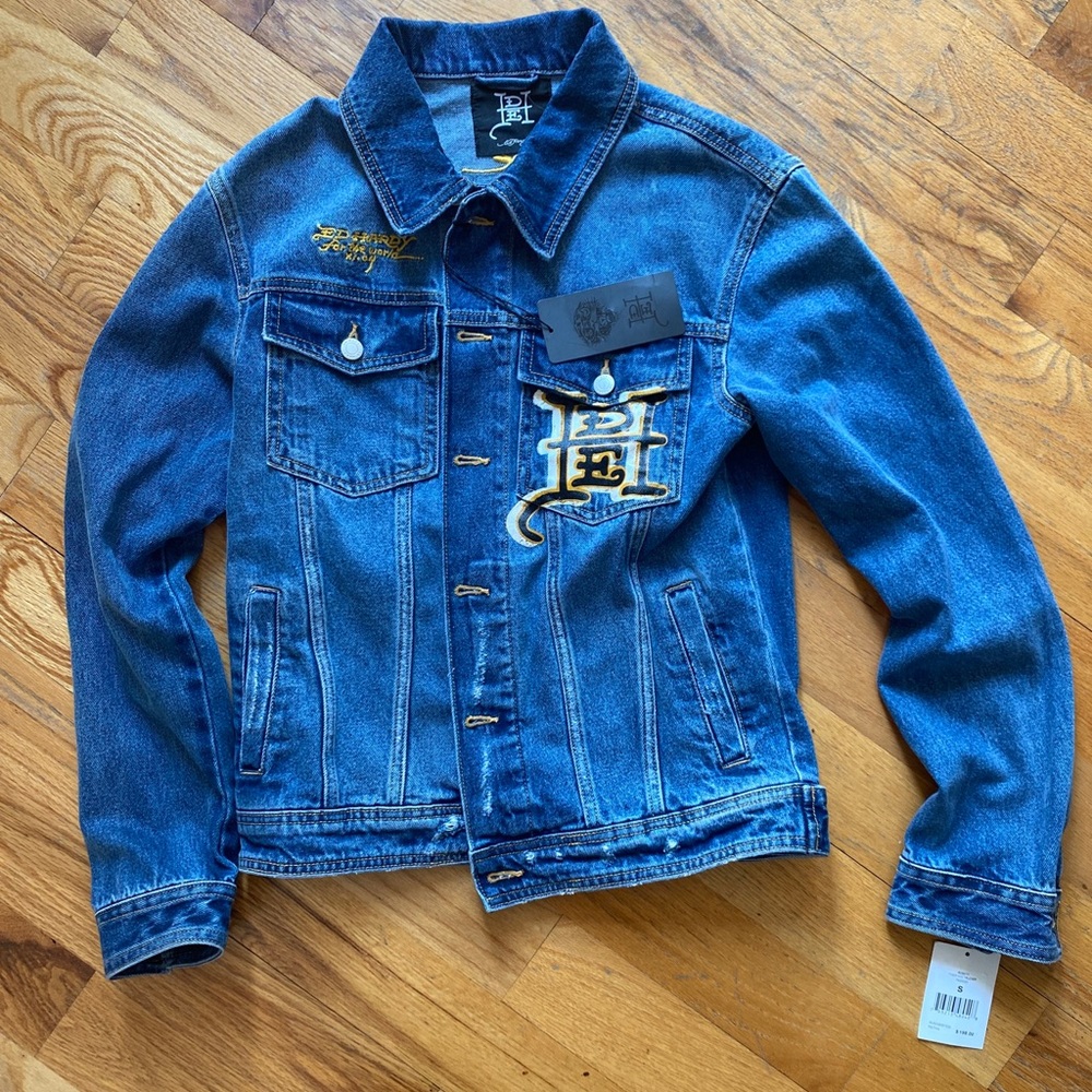 NWT Ed Hardy Mew York City trucker jacket small